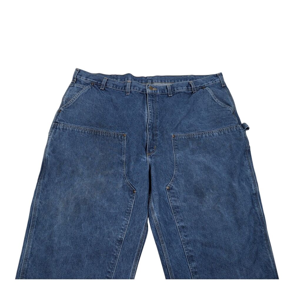 Carhartt B73 DST Double Knee Blue Jeans 50x32 Loose Fit Dungaree‎